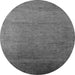 Round Oriental Gray Industrial Rug, urb1161gry