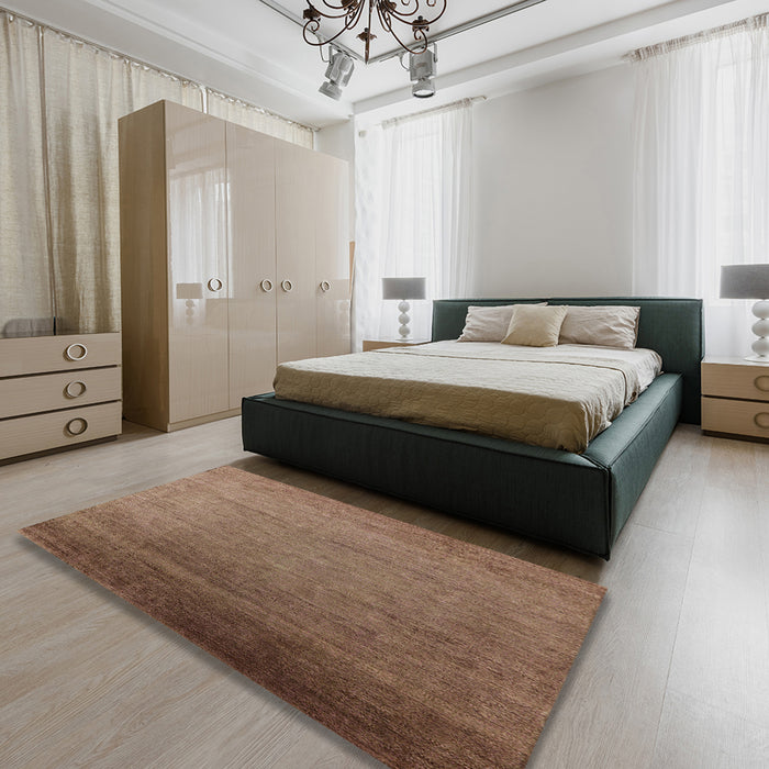 Machine Washable Industrial Modern Orange Brown Rug in a Bedroom, wshurb1161