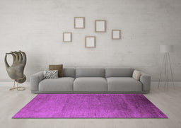Machine Washable Oriental Purple Industrial Area Rugs in a Living Room, wshurb1161pur