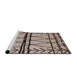 Sideview of Machine Washable Industrial Modern Brown Rug, wshurb1162