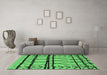 Machine Washable Solid Emerald Green Modern Area Rugs in a Living Room,, wshurb1162emgrn