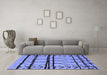 Machine Washable Solid Blue Modern Rug in a Living Room, wshurb1162blu