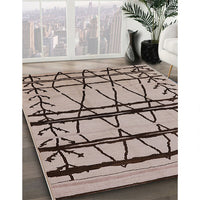 Mid-Century Modern Brown Solid Rug, urb1162