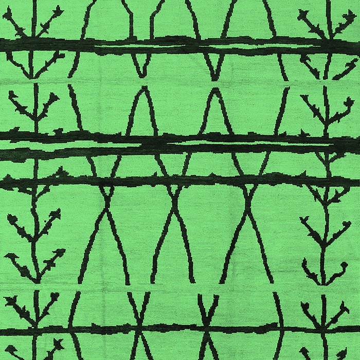 Solid Emerald Green Modern Rug, urb1162emgrn