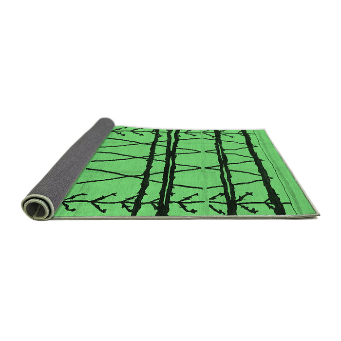 Sideview of Solid Emerald Green Modern Rug, urb1162emgrn
