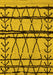 Machine Washable Solid Yellow Modern Rug, wshurb1162yw