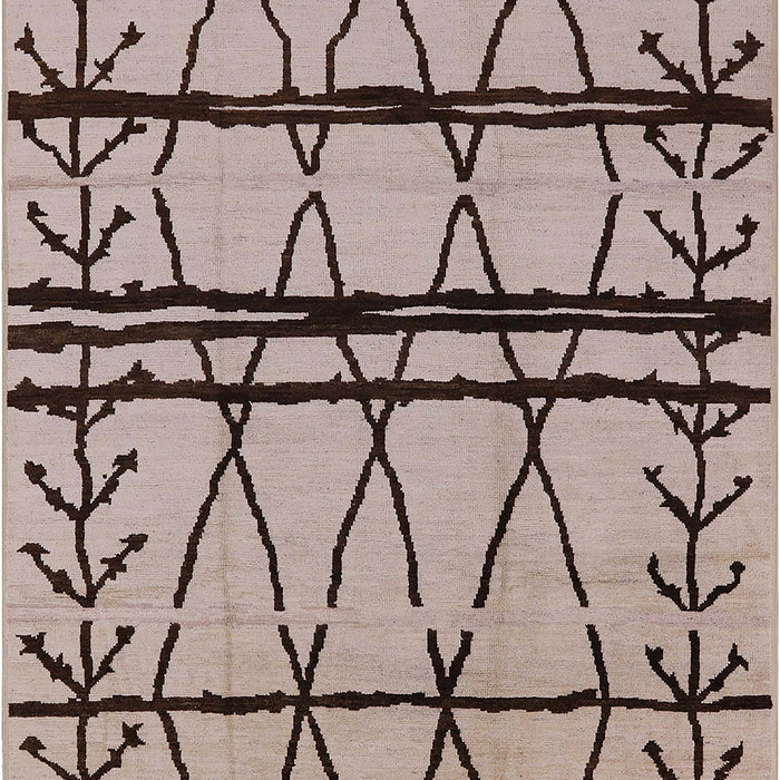 Mid-Century Modern Brown Solid Rug, urb1162