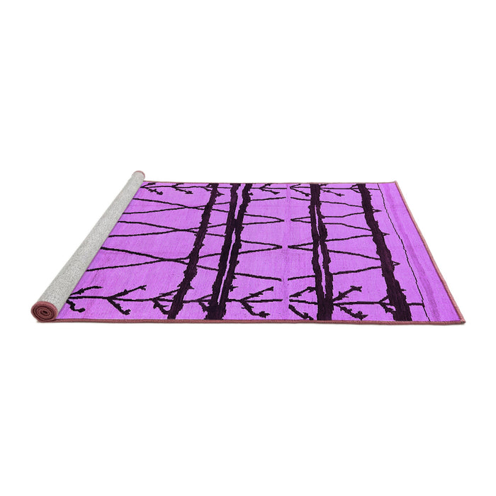 Sideview of Machine Washable Solid Purple Modern Area Rugs, wshurb1162pur