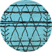 Round Solid Light Blue Modern Rug, urb1162lblu