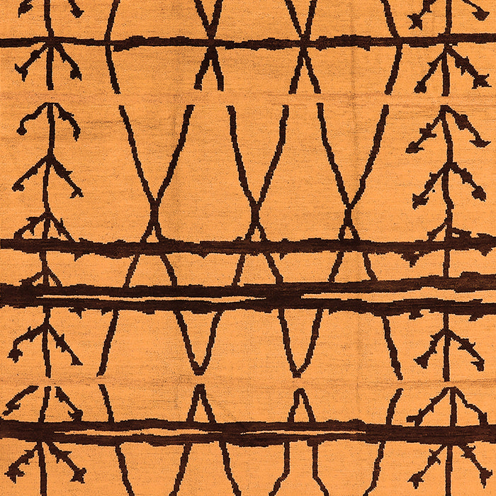 Solid Orange Modern Rug, urb1162org