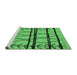 Sideview of Machine Washable Solid Emerald Green Modern Area Rugs, wshurb1162emgrn