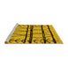 Sideview of Machine Washable Solid Yellow Modern Rug, wshurb1162yw