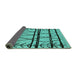 Sideview of Solid Turquoise Modern Rug, urb1162turq