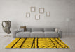 Machine Washable Solid Yellow Modern Rug in a Living Room, wshurb1162yw