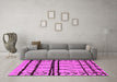 Machine Washable Solid Pink Modern Rug in a Living Room, wshurb1162pnk