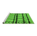 Sideview of Machine Washable Solid Green Modern Area Rugs, wshurb1162grn