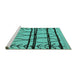 Sideview of Machine Washable Solid Turquoise Modern Area Rugs, wshurb1162turq