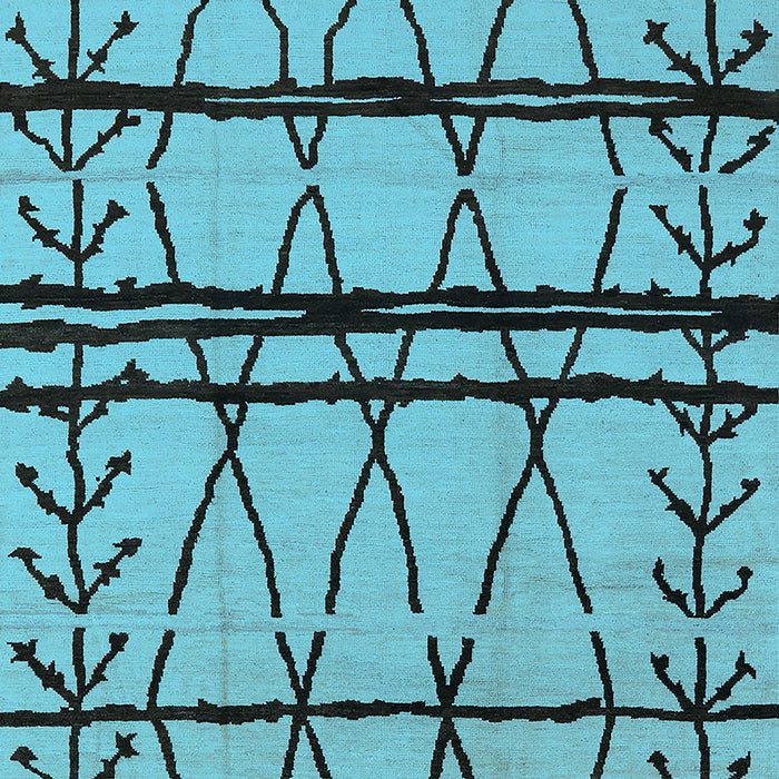 Machine Washable Solid Light Blue Modern Rug, wshurb1162lblu