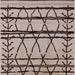 Square Mid-Century Modern Brown Solid Rug, urb1162