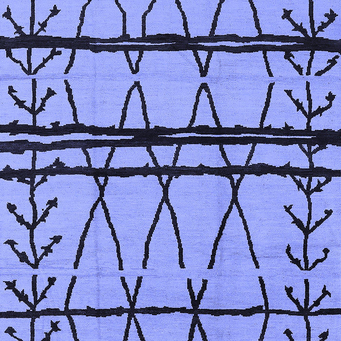 Machine Washable Solid Blue Modern Rug, wshurb1162blu