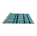 Sideview of Machine Washable Solid Light Blue Modern Rug, wshurb1162lblu