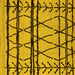 Square Machine Washable Solid Yellow Modern Rug, wshurb1162yw