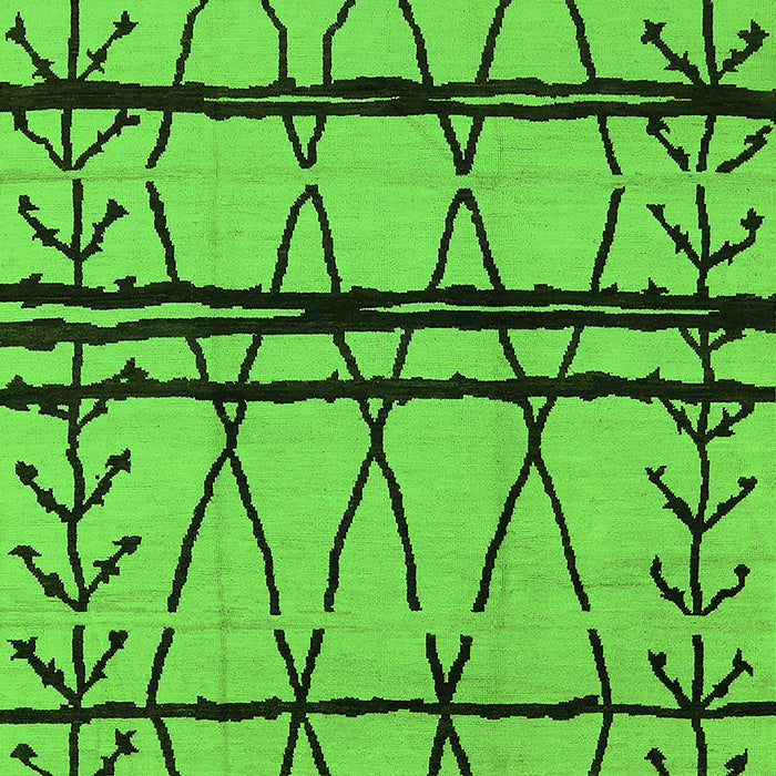 Solid Green Modern Rug, urb1162grn