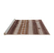 Sideview of Machine Washable Industrial Modern Dark Sienna Brown Rug, wshurb1163