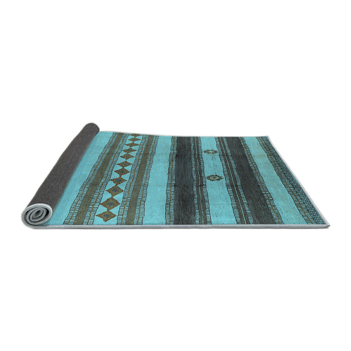 Sideview of Southwestern Light Blue Country Rug, urb1163lblu