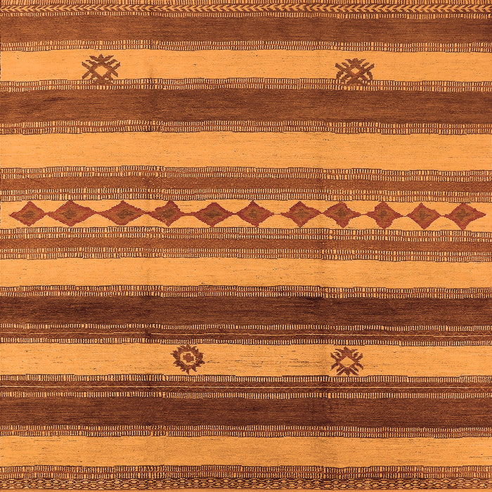 Square Southwestern Orange Country Rug, urb1163org