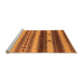 Sideview of Machine Washable Southwestern Orange Country Area Rugs, wshurb1163org