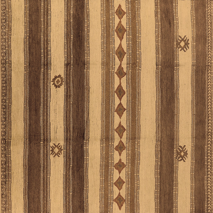 Square Machine Washable Southwestern Brown Country Rug, wshurb1163brn