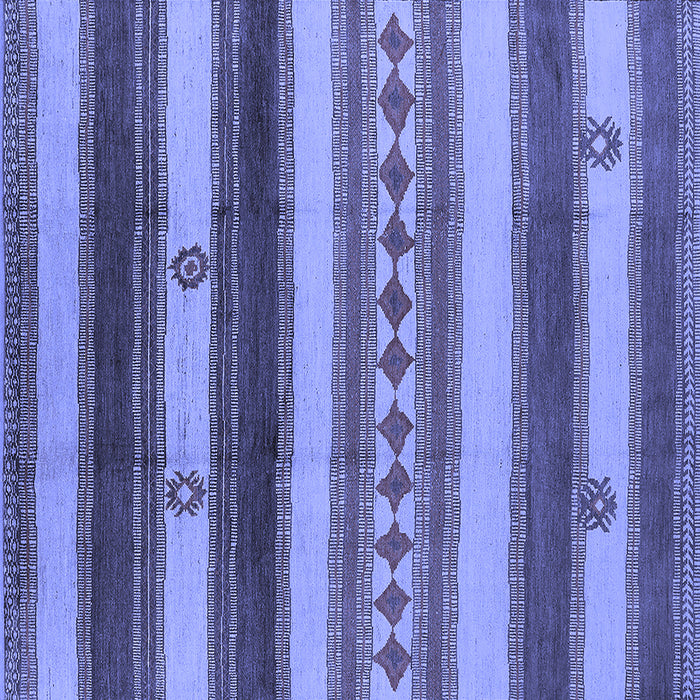 Square Machine Washable Southwestern Blue Country Rug, wshurb1163blu