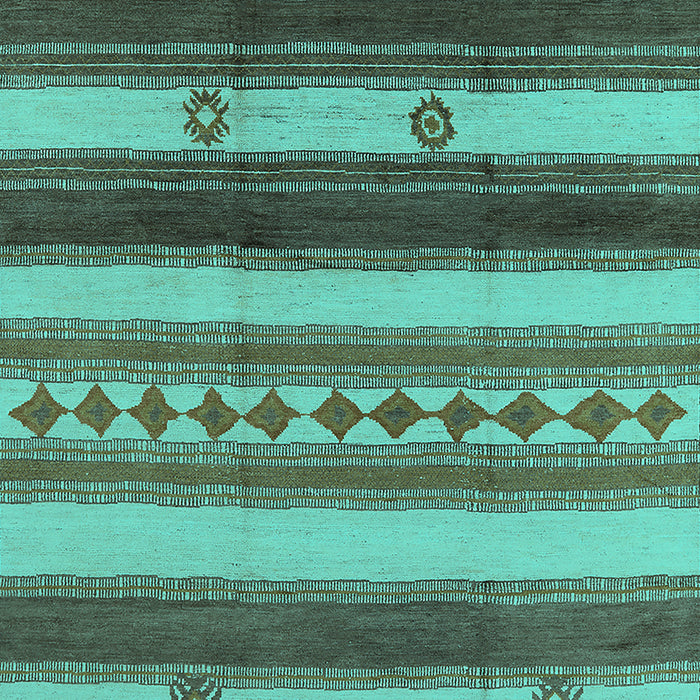 Southwestern Turquoise Country Rug, urb1163turq