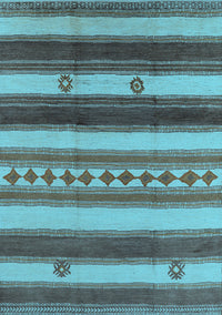 Southwestern Light Blue Country Rug, urb1163lblu