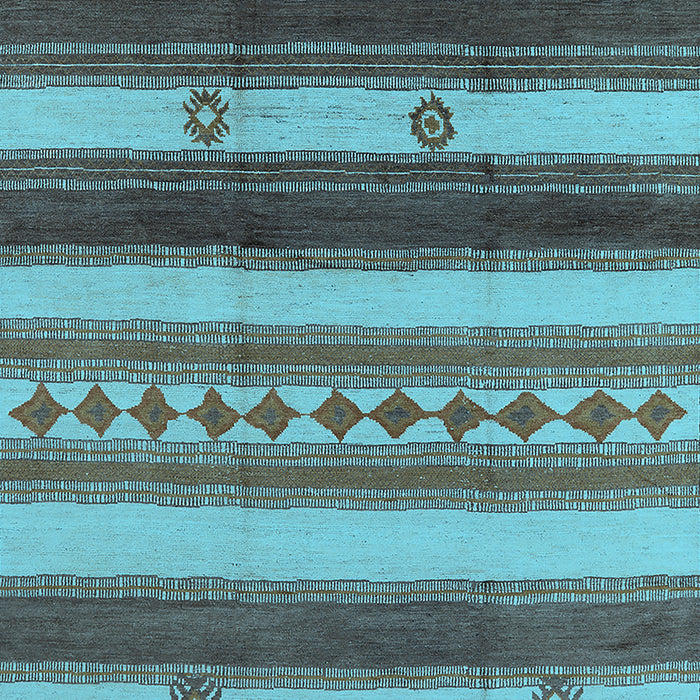 Southwestern Light Blue Country Rug, urb1163lblu