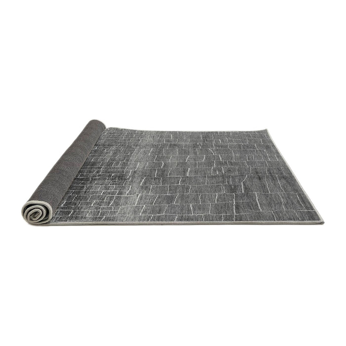 Sideview of Solid Gray Modern Rug, urb1164gry