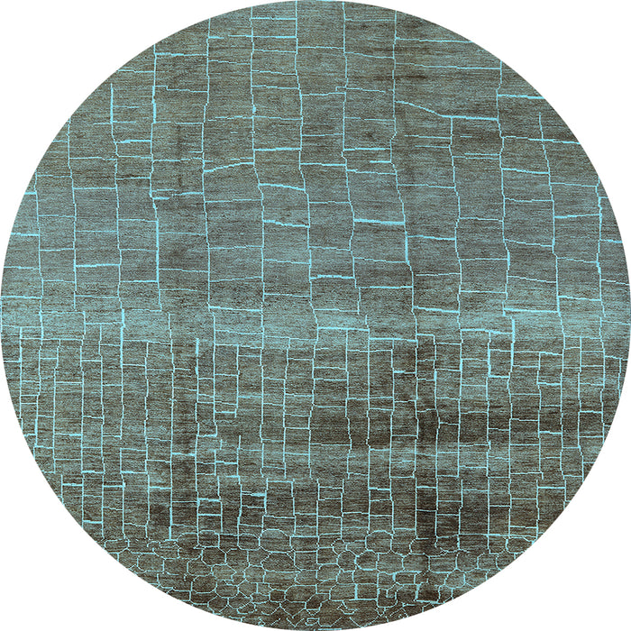 Round Solid Light Blue Modern Rug, urb1164lblu