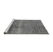 Sideview of Machine Washable Solid Gray Modern Rug, wshurb1164gry