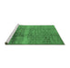 Sideview of Machine Washable Solid Emerald Green Modern Area Rugs, wshurb1164emgrn