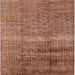 Square Mid-Century Modern Mahogany Brown Solid Rug, urb1164