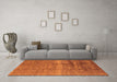 Machine Washable Solid Orange Modern Area Rugs in a Living Room, wshurb1164org
