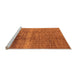 Sideview of Machine Washable Solid Orange Modern Area Rugs, wshurb1164org