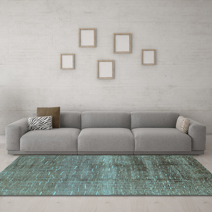 Machine Washable Solid Light Blue Modern Rug in a Living Room, wshurb1164lblu