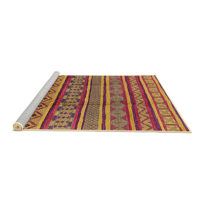 Sideview of Machine Washable Industrial Modern Bright Maroon Red Rug, wshurb1165