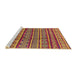 Sideview of Machine Washable Industrial Modern Bright Maroon Red Rug, wshurb1165