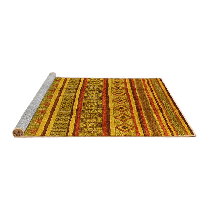 Sideview of Machine Washable Oriental Yellow Industrial Rug, wshurb1165yw