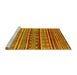 Sideview of Machine Washable Oriental Yellow Industrial Rug, wshurb1165yw