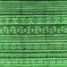 Square Oriental Emerald Green Industrial Rug, urb1165emgrn