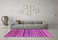 Machine Washable Oriental Purple Industrial Rug, wshurb1165pur